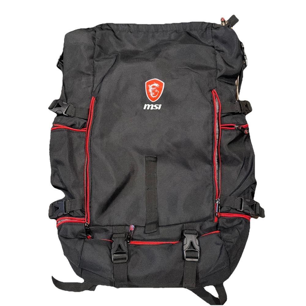 MSI Large Gaming Series BACKPACK Battlepack Laptop Bag Backpack‎ Black EUC